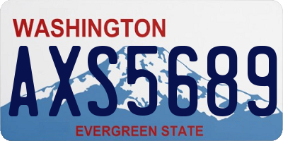 WA license plate AXS5689