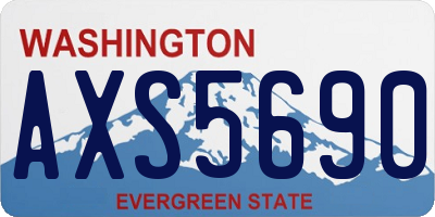 WA license plate AXS5690