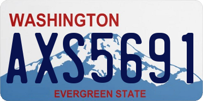 WA license plate AXS5691