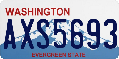 WA license plate AXS5693