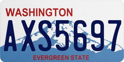 WA license plate AXS5697