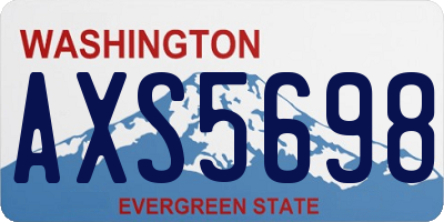 WA license plate AXS5698