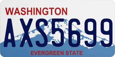 WA license plate AXS5699