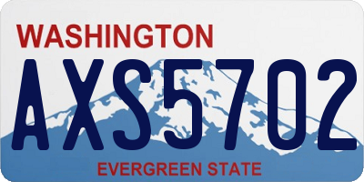 WA license plate AXS5702