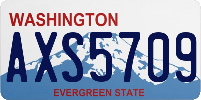 WA license plate AXS5709