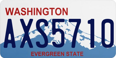 WA license plate AXS5710