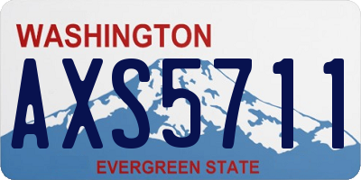 WA license plate AXS5711