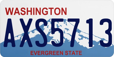 WA license plate AXS5713