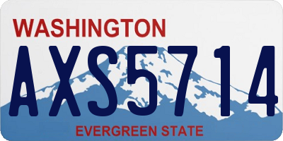 WA license plate AXS5714