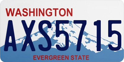 WA license plate AXS5715