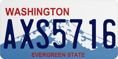 WA license plate AXS5716