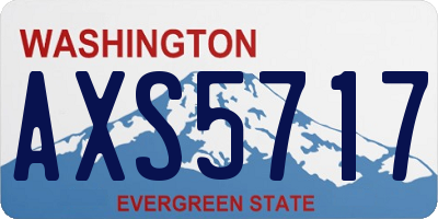 WA license plate AXS5717