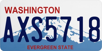 WA license plate AXS5718