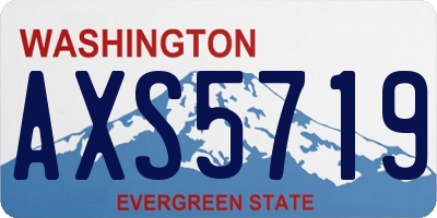 WA license plate AXS5719