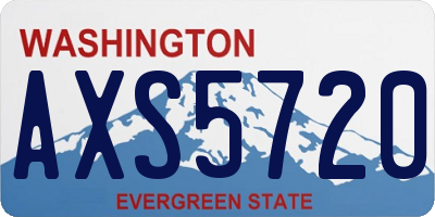 WA license plate AXS5720