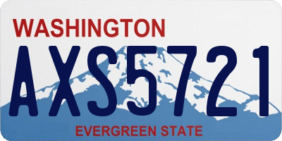 WA license plate AXS5721