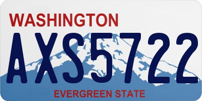 WA license plate AXS5722