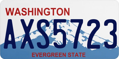 WA license plate AXS5723