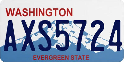 WA license plate AXS5724