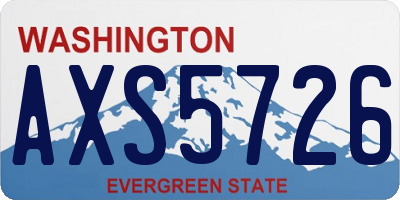 WA license plate AXS5726
