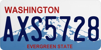 WA license plate AXS5728