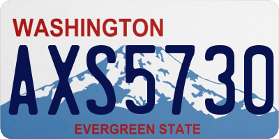 WA license plate AXS5730