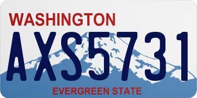 WA license plate AXS5731