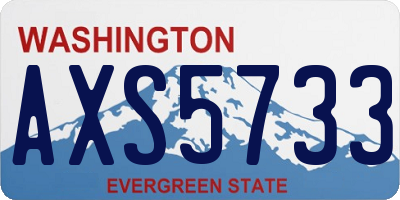 WA license plate AXS5733