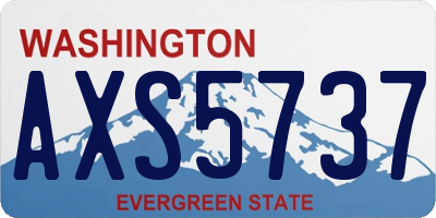 WA license plate AXS5737