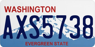 WA license plate AXS5738
