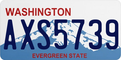 WA license plate AXS5739