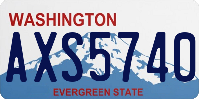 WA license plate AXS5740