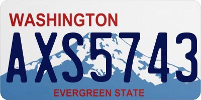 WA license plate AXS5743