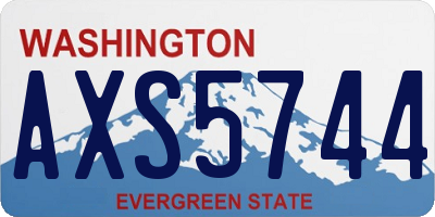 WA license plate AXS5744