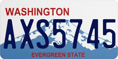 WA license plate AXS5745