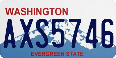 WA license plate AXS5746