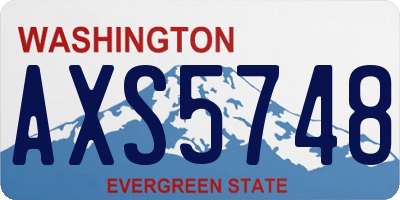 WA license plate AXS5748