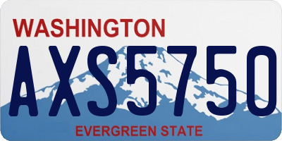 WA license plate AXS5750