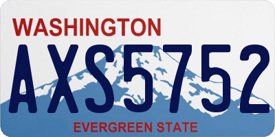 WA license plate AXS5752