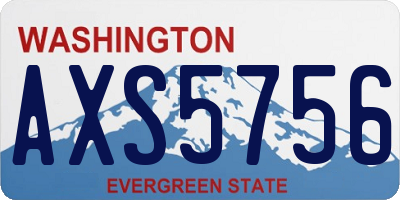 WA license plate AXS5756