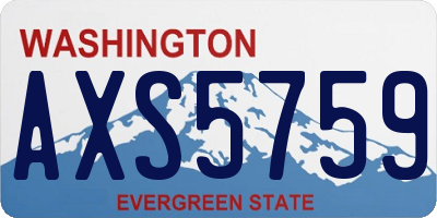WA license plate AXS5759