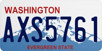 WA license plate AXS5761