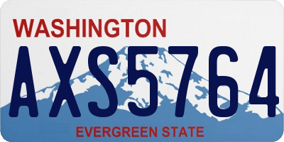 WA license plate AXS5764