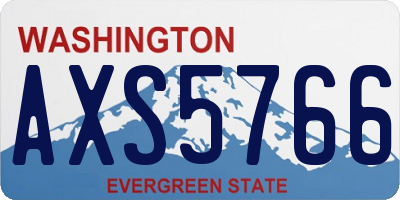 WA license plate AXS5766
