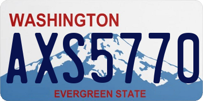 WA license plate AXS5770