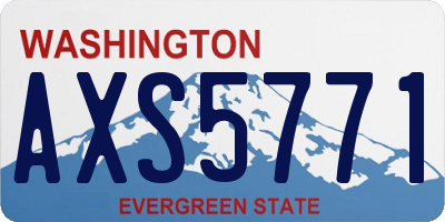 WA license plate AXS5771