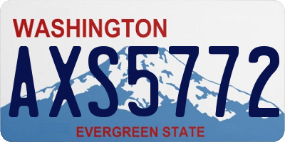 WA license plate AXS5772