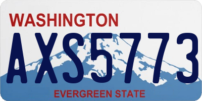 WA license plate AXS5773
