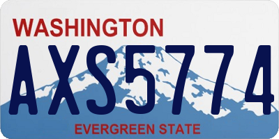 WA license plate AXS5774