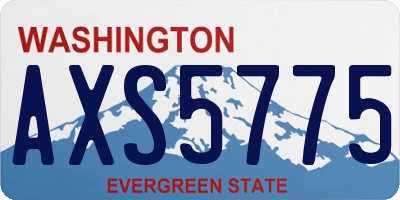 WA license plate AXS5775